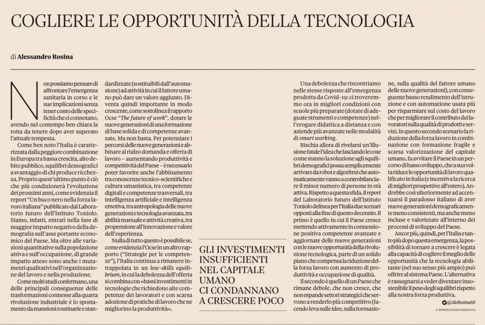 Cogliere Le Opportunità Della Tecnologia Il Sole24ore Laboratorio Futuro Cogliere Le Opportunità Della Tecnologia Il Sole24ore Laboratorio Futuro